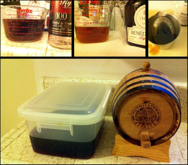 This may not be enough bitters, but better too few than too many. We can always add more on the fly.