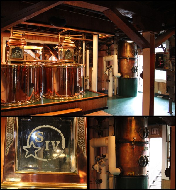 A copper column still perfectly integrated into a house. How clever.